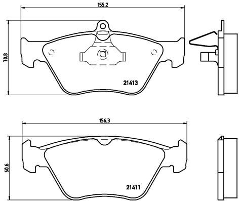 BREMBO Bremsbelagsatz, Scheibenbremse (P 59 019)