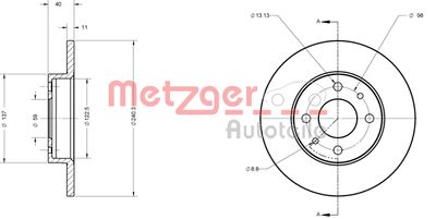 METZGER Bremsscheibe (6110585)