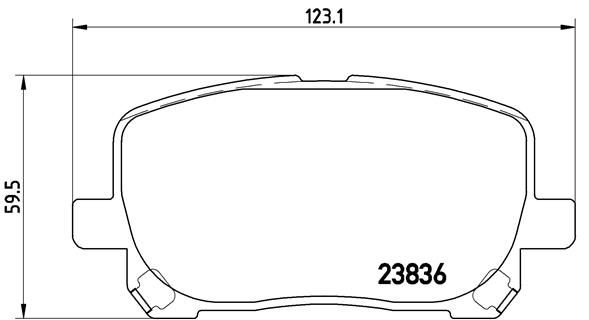 BREMBO Bremsbelagsatz, Scheibenbremse (P 83 061)