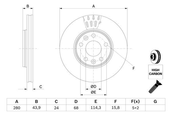 BOSCH Bremsscheibe (0 986 479 553)