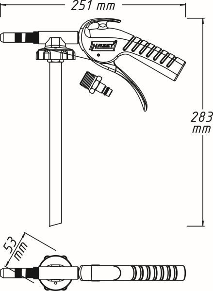 HAZET Sprühpistole, Unterbodenschutz (9042P-4) HAZET Sprühpistole, Unterbodenschutz (9042P-4)