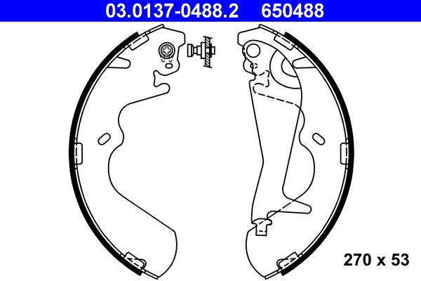 ATE Bremsbackensatz (03.0137-0488.2)