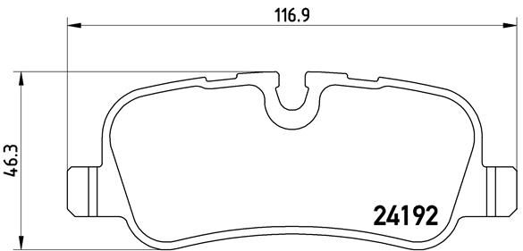 BREMBO Bremsbelagsatz, Scheibenbremse (P 44 019)