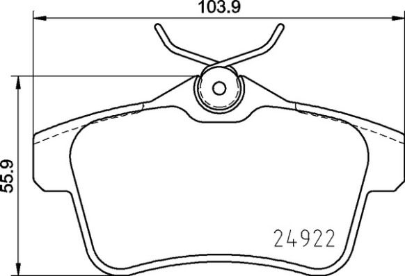 BREMBO Bremsbelagsatz, Scheibenbremse (P 06 102)