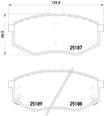 BREMBO Bremsbelagsatz, Scheibenbremse (P 30 055)