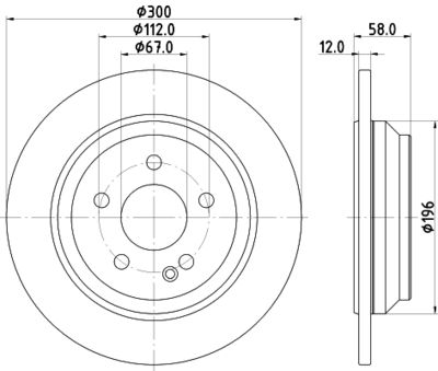 HELLA Bremsscheibe (8DD 355 122-441)