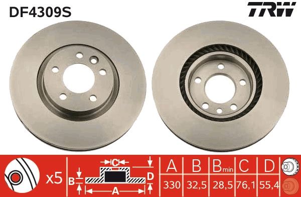 TRW Bremsscheibe (DF4309S)