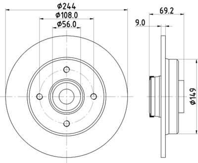 HELLA Bremsscheibe (8DD 355 132-161)