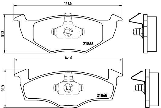 BREMBO Bremsbelagsatz, Scheibenbremse (P 85 031)