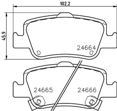 HELLA Bremsbelagsatz, Scheibenbremse (8DB 355 013-571)