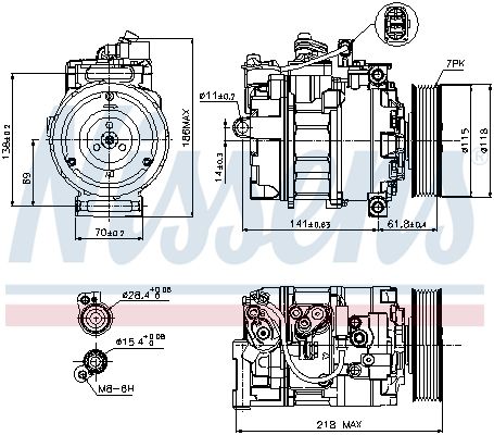 NISSENS Kompressor, Klimaanlage (89210) NISSENS Kompressor, Klimaanlage (89210)