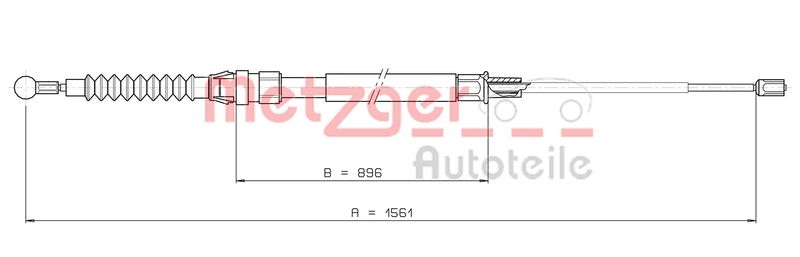 METZGER Seilzug, Feststellbremse (10.7627)