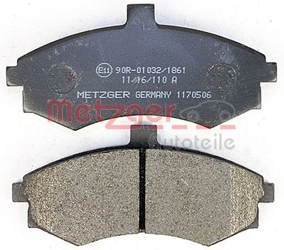 METZGER Bremsbelagsatz, Scheibenbremse (1170506)