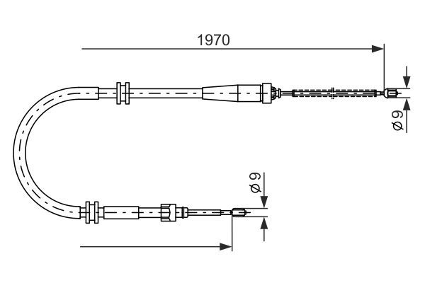 BOSCH Seilzug, Feststellbremse (1 987 482 253)