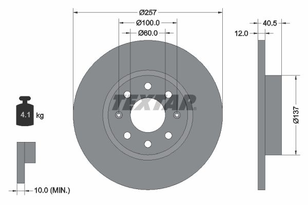 TEXTAR Bremsscheibe (92164603)