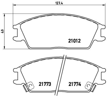 BREMBO Bremsbelagsatz, Scheibenbremse (P 30 024)