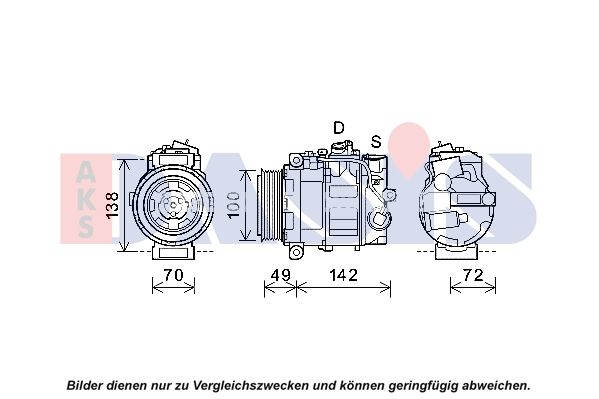 AKS DASIS Kompressor, Klimaanlage (852711N)