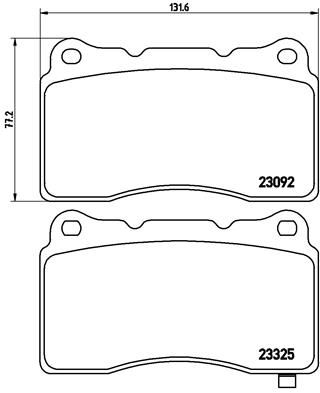 BREMBO Bremsbelagsatz, Scheibenbremse (P 54 039)