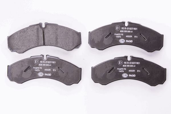 HELLA Bremsbelagsatz, Scheibenbremse (8DB 355 005-411) HELLA Bremsbelagsatz, Scheibenbremse (8DB 355 005-411)