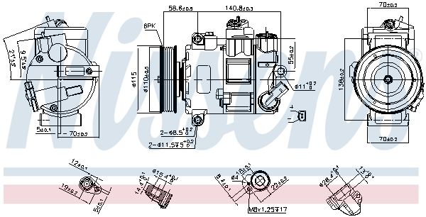 NISSENS Kompressor, Klimaanlage (890632) NISSENS Kompressor, Klimaanlage (890632)