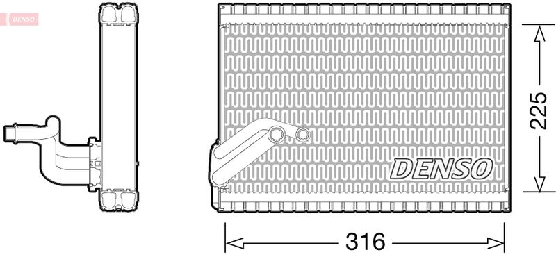 DENSO Verdampfer, Klimaanlage (DEV21003)