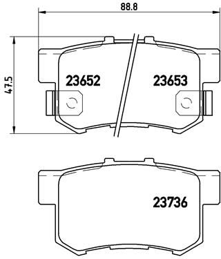 BREMBO Bremsbelagsatz, Scheibenbremse (P 28 039)