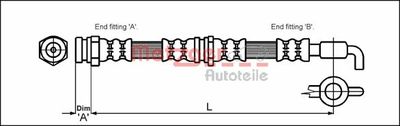METZGER Bremsschlauch (4114780) Thumbnail