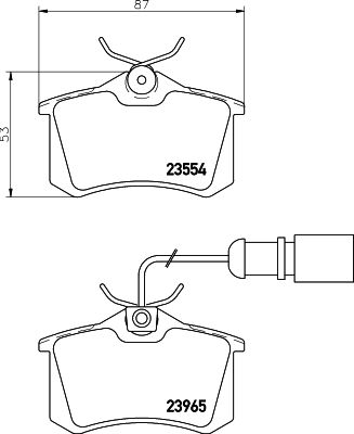 HELLA Bremsbelagsatz, Scheibenbremse (8DB 355 018-601)