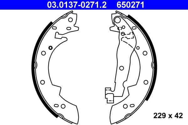 ATE Bremsbackensatz (03.0137-0271.2)