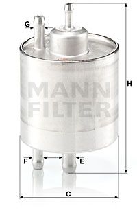 MANN-FILTER Kraftstofffilter (WK 711/1)