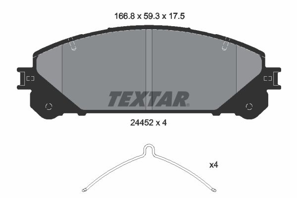 TEXTAR Bremsbelagsatz, Scheibenbremse (2445201)