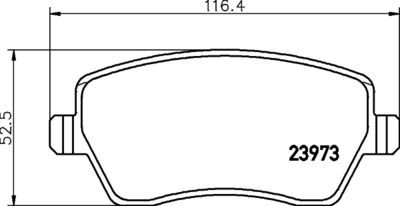 HELLA Bremsbelagsatz, Scheibenbremse (8DB 355 010-851)