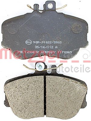 METZGER Bremsbelagsatz, Scheibenbremse (1170069)
